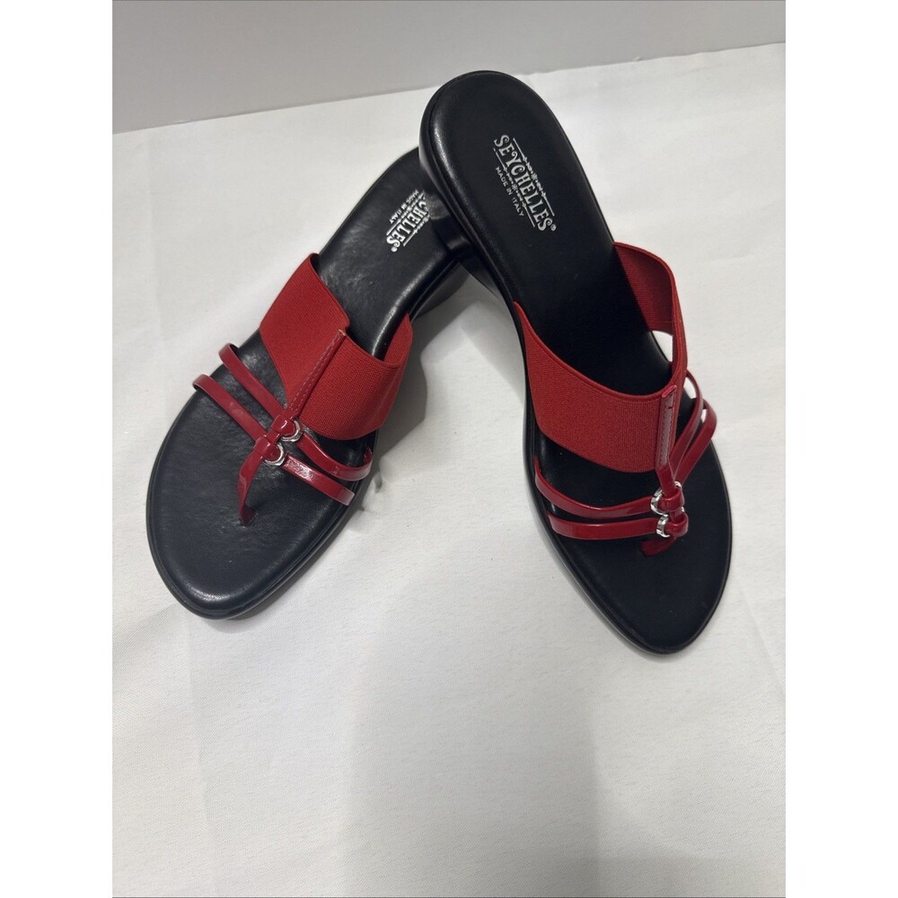 Seychelles Red Wedge Sandals Women's Size 8